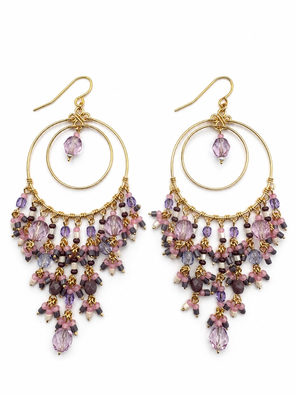 Lavender Chandelier Earrings